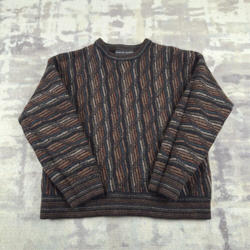 Vintage Robert Banks Sweater Womans Large L Merino Wool Uruguay Textured...